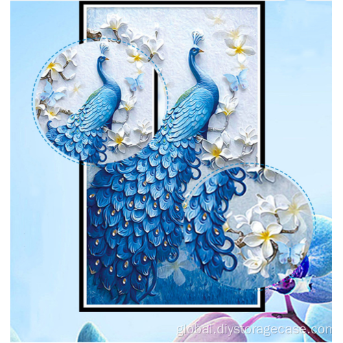 Point Drill Painting Peacock Cross Stitch Diamond Decorative Painting 50*82 Supplier